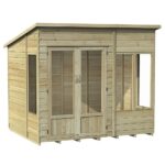 8x6 Forest Oakley Double Door Pent Summer House