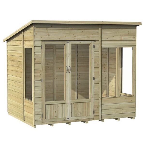 8x6 Forest Oakley Double Door Pent Summer House