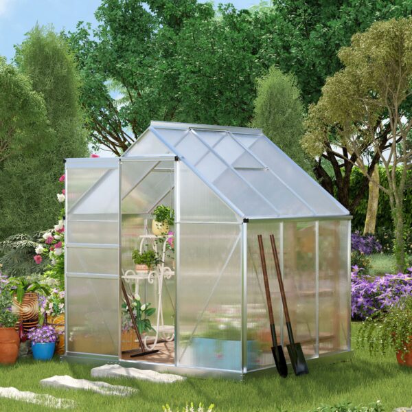 aluminum greenhouse polycarbonate walk-in garden greenhouse vents