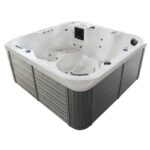 Person 54 - Jet Acrylic Square Hot Tub with Ozonator in Gray