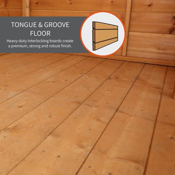 12x8 Wooden Garden Summerhouse with Side Shed