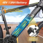 Electric Bike 750W 48V Mountain Ebikes 26" with 13AH Removable