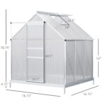 aluminum greenhouse polycarbonate walk-in garden greenhouse vents