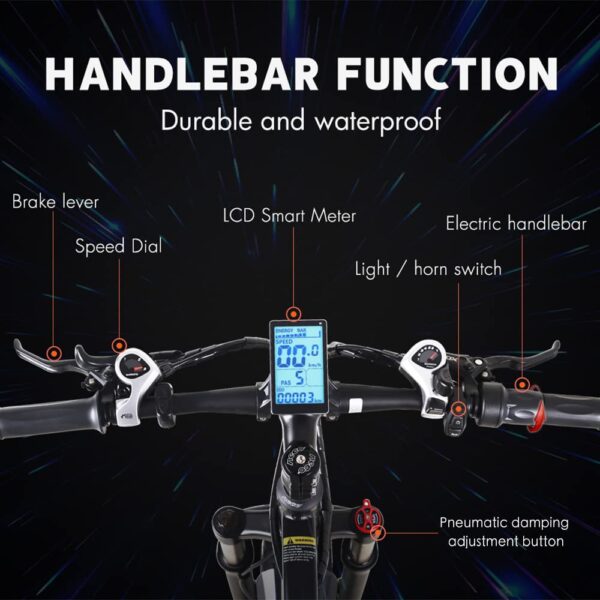 26" Fat Tire Electric Bike 48V 1000W Motor Snow Electric Bicycle