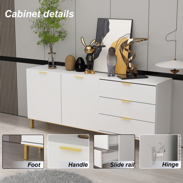 Buffet Drawers & 2 Doors Storage