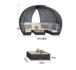 Outdoor Lying Bed Rattan Creative