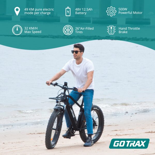 26" Electric Bike 4" Wide Fat Tire