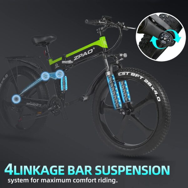 26-inch Fat tire Electric Bicycle 48V 1000W Motorcycle Snow