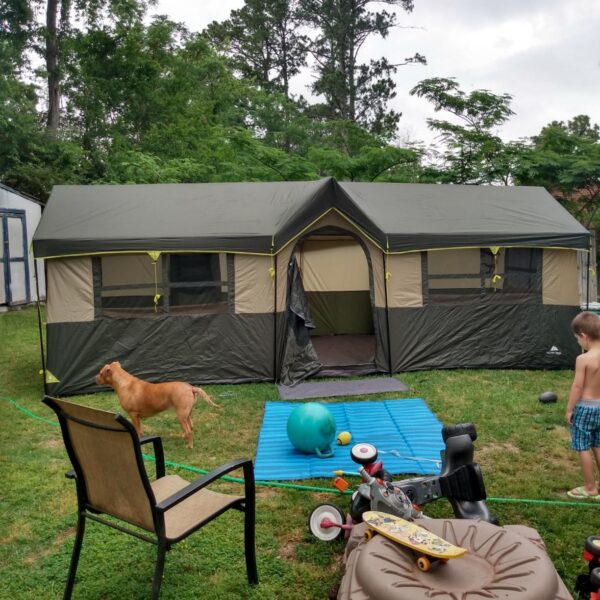 Spacious & Comfortable 12 Person Cabin Tent with 2 Closets