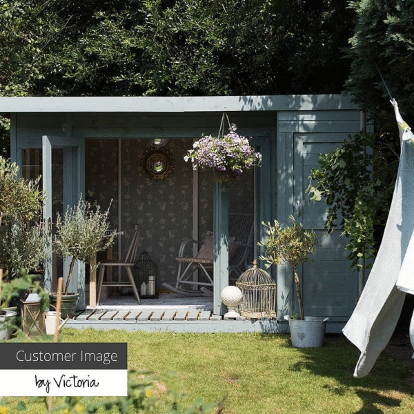 12x8 Wooden Garden Summerhouse with Side Shed