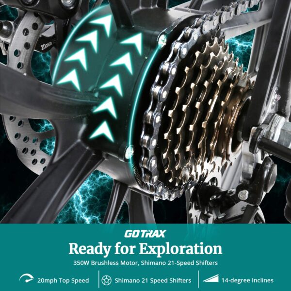 26" Electric Bike with 36V 12.5Ah Removable Lithium-Ion Battery