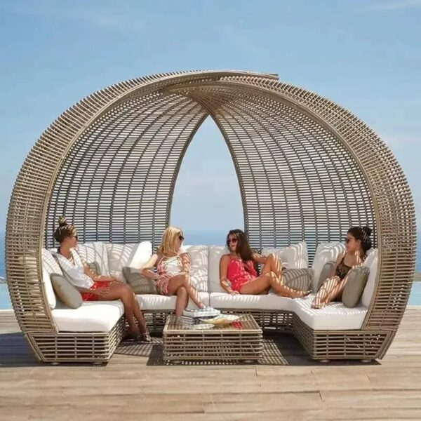 Outdoor Lying Bed Rattan Creative