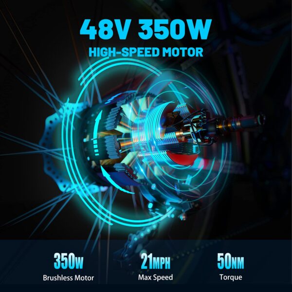 Electric Bike for Adults Climber - 48V 12Ah Battery 26" Ebike