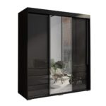 Monaco 3 Door Modern 71" Wardrobe with Mirror