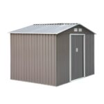 Outdoor garden storage shed Metal tool storage double doors
