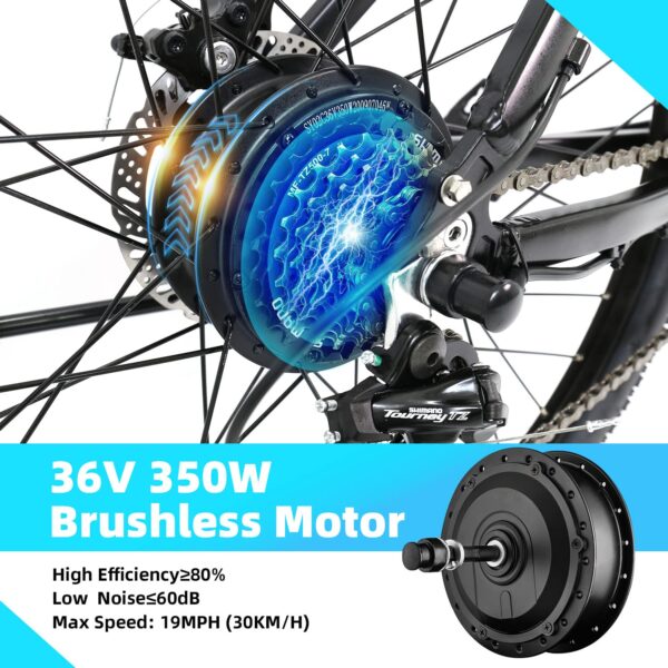 Electric Bike 26" Electric Mountain Bike 350W Ebike Alloy Bicycle