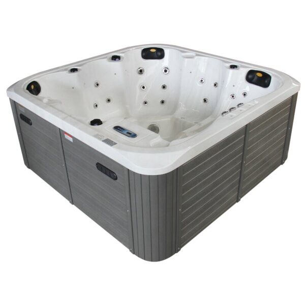 Person 54 - Jet Acrylic Square Hot Tub with Ozonator in Gray
