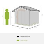 Outdoor garden storage shed Metal tool storage double doors