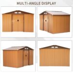 Outdoor garden storage shed Metal tool storage double doors