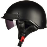 ILM Half Helmet Motorcycle Open Face Sun Visor Quick Release