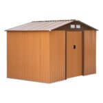 Outdoor garden storage shed Metal tool storage double doors