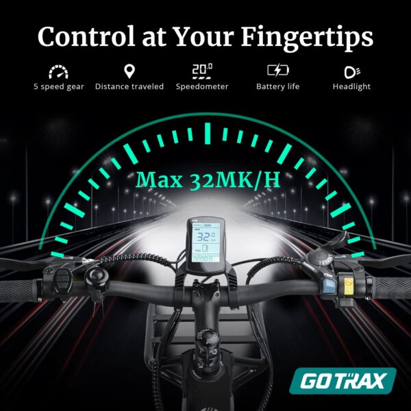 26" Electric Bike 4" Wide Fat Tire