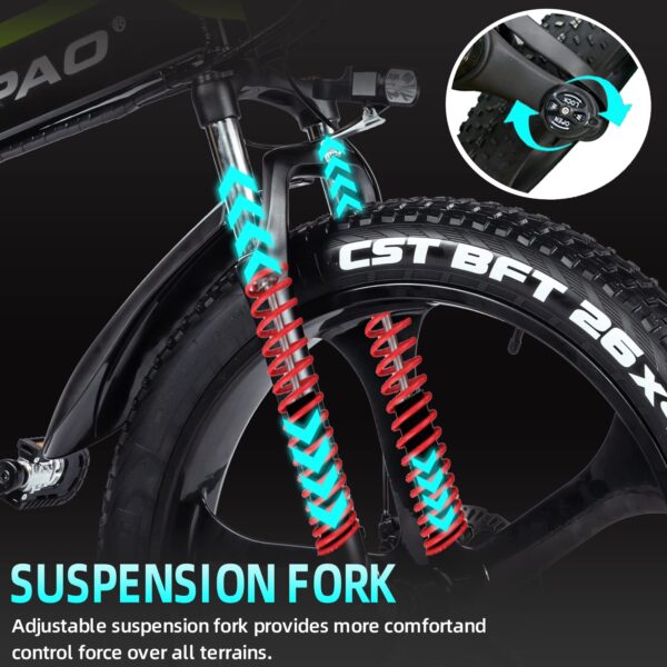 26-inch Fat tire Electric Bicycle 48V 1000W Motorcycle Snow