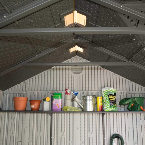 【Storage Shed】10 x 8 Ft. Storage Shed, Gray