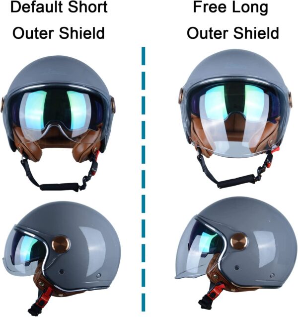 BEON Open Face Motorcycle Helmet for Adults