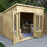 8x6 Forest Oakley Double Door Pent Summer House