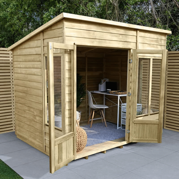 8x6 Forest Oakley Double Door Pent Summer House