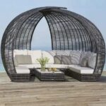 Outdoor Lying Bed Rattan Creative