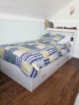 Hodedah Twin-Size Captain Bed with 3-Drawers and Headboard in