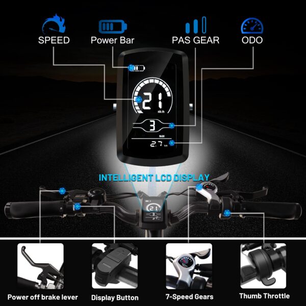 Electric Bike for Adults Climber - 48V 12Ah Battery 26" Ebike