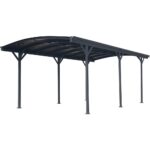19-Ft. x 10-Ft. Arch-Roof Carport with Polycarbonate Roof Panels