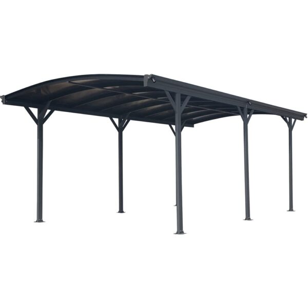 19-Ft. x 10-Ft. Arch-Roof Carport with Polycarbonate Roof Panels