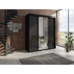 Monaco 3 Door Modern 71" Wardrobe with Mirror