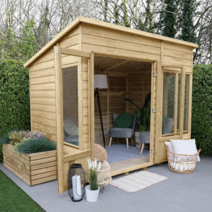 8x6 Forest Oakley Double Door Pent Summer House