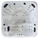 Person 54 - Jet Acrylic Square Hot Tub with Ozonator in Gray