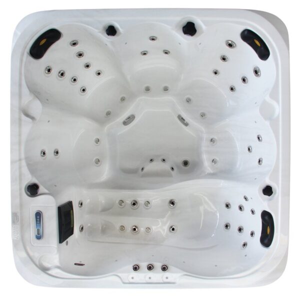 Person 54 - Jet Acrylic Square Hot Tub with Ozonator in Gray