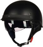 ILM Half Helmet Motorcycle Open Face Sun Visor Quick Release