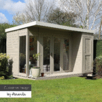 12x8 Wooden Garden Summerhouse with Side Shed