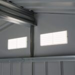 Outdoor garden storage shed Metal tool storage double doors