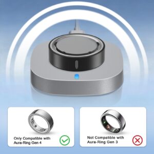 Charger Compatible with Aura-Ring 4 Size 7, Fast Charging Dock with USB-C Cable for Aura-Ring Accessories