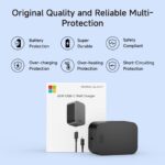 65W Charger for Microsoft Surface Pro 11, 10, 9, 8, 7+, 7, X, 6, 5, 4, 3, 2-in-1 Power Adapter for Windows Surface Laptop 7/6/5/4/3/2/1, Go Tablet, Book 3/2/1, 6.6ft USB-C Cable, Original Quality