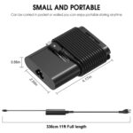 130W USB C Laptop Charger Compatible with Dell Precision 5530 5550 5560 5570 5750 5760 5770,Latitude 5401 5411 5501 5511 5520,XPS 15 17 9575 9500 9700 DA130PM170 HA130PM170 0K00F5 Computer Power Cord